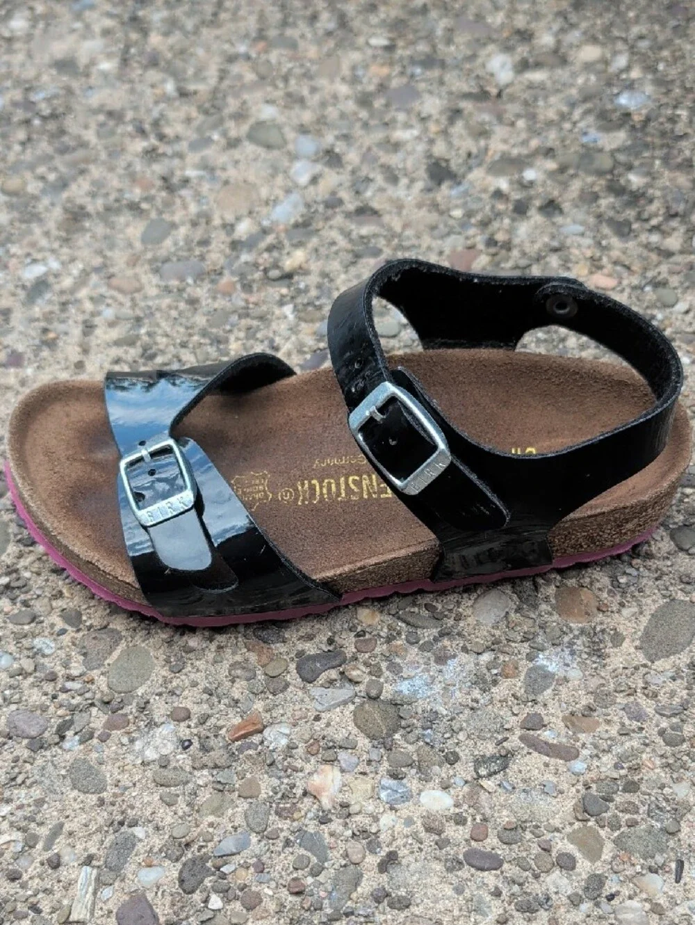 Birkenstock Kids Rio Black Patent Sandals